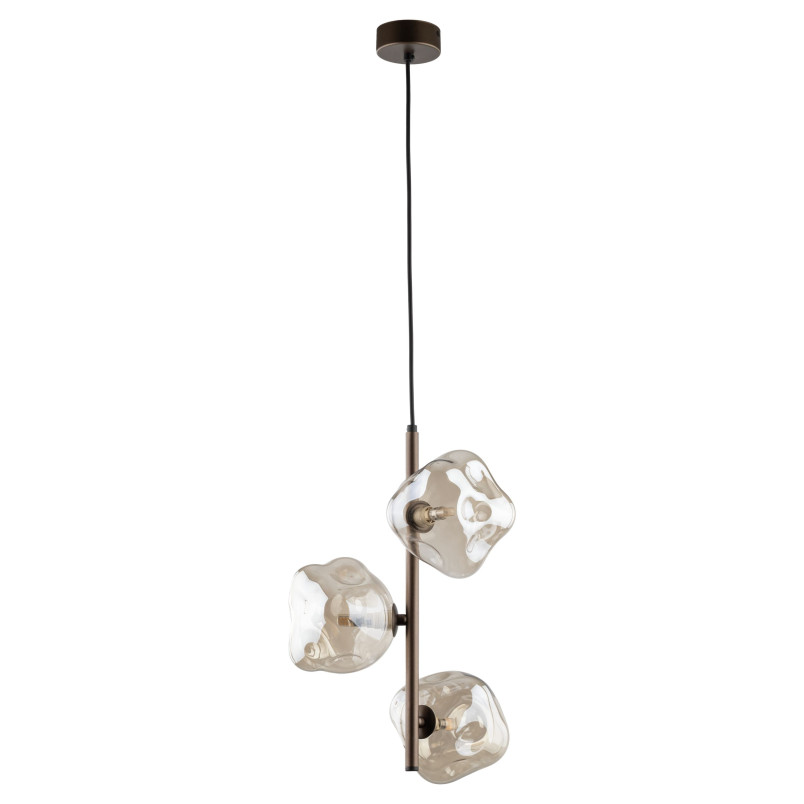 Lampa wisząca szklana Lava Brown TK Lighting | Modern 3 punkty