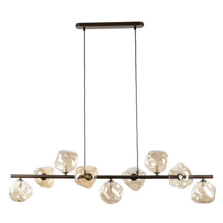 Lampa wisząca szklana Lava Brown TK Lighting | 9 punktów, 116cm