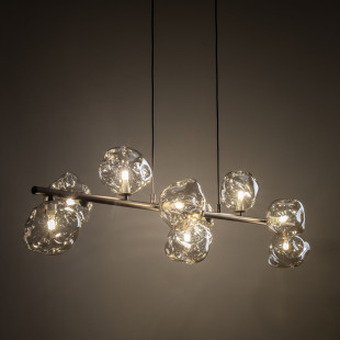 Lampa wisząca szklana Lava Brown TK Lighting | 9 punktów, 116cm
