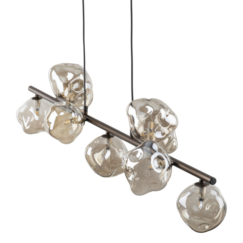 Lampa wisząca szklana Lava Brown TK Lighting | 9 punktów, 116cm