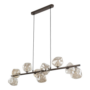 Lampa wisząca szklana Lava Brown TK Lighting | 9 punktów, 116cm