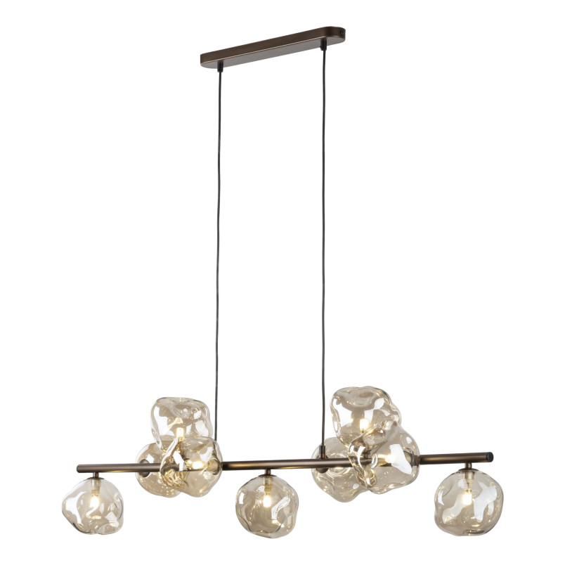 Lampa wisząca szklana Lava Brown TK Lighting | 9 punktów, 116cm