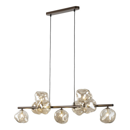 Lampa wisząca szklana Lava Brown TK Lighting | 9 punktów, 116cm