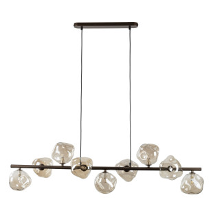 Lampa wisząca szklana Lava Brown TK Lighting | 9 punktów, 116cm