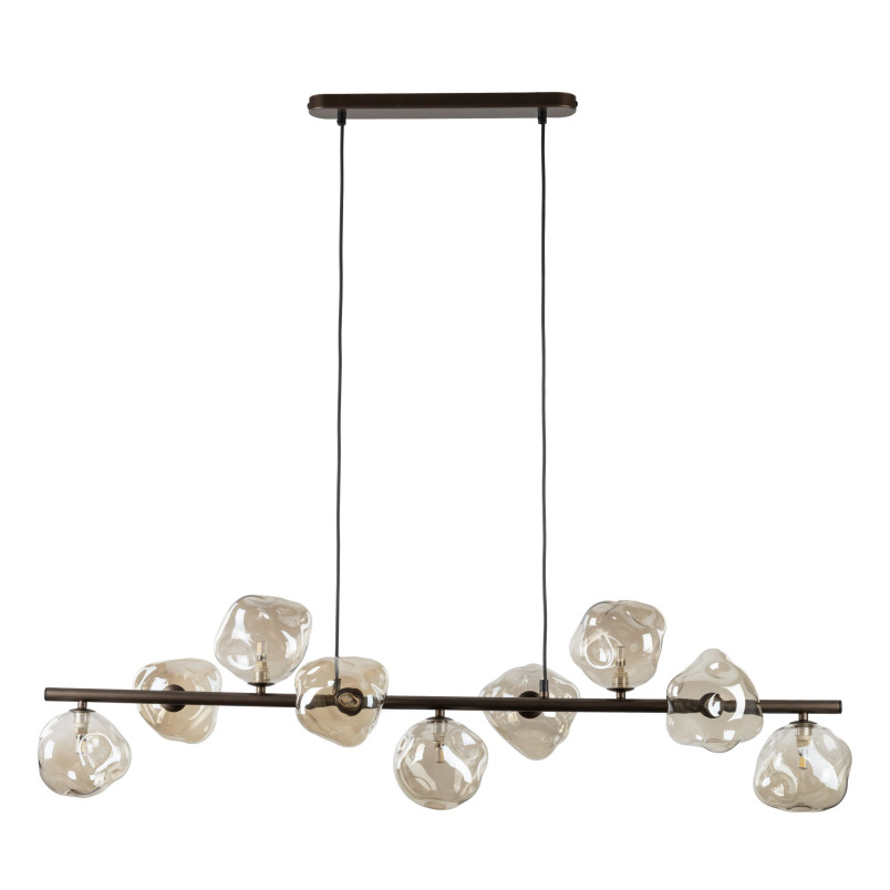 Lampa wisząca szklana Lava Brown TK Lighting | 9 punktów, 116cm