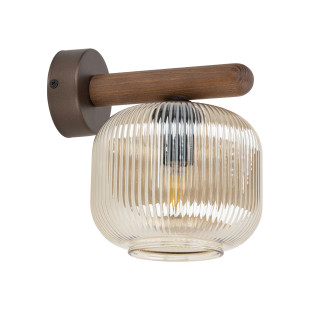 Kinkiet szklany retro Salvia TK Lighting | Brązowy, E14