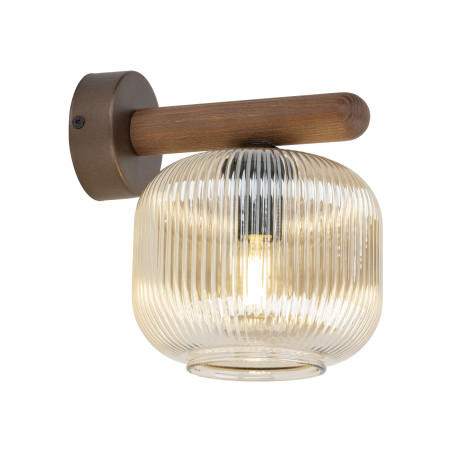 Kinkiet szklany retro Salvia TK Lighting | Brązowy, E14