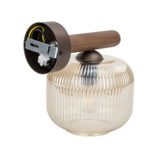 Kinkiet szklany retro Salvia TK Lighting | Brązowy, E14