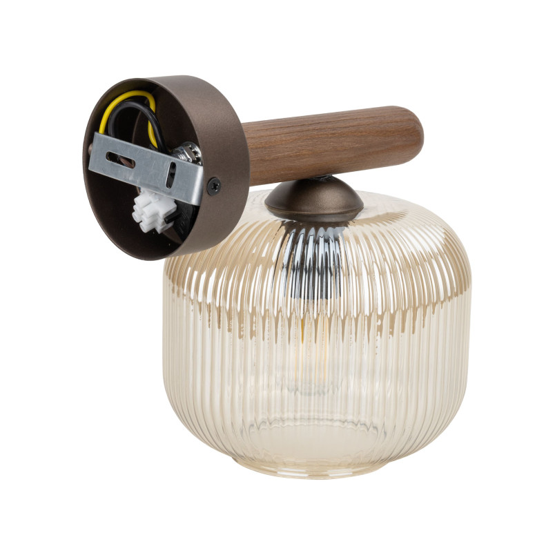 Kinkiet szklany retro Salvia TK Lighting | Brązowy, E14