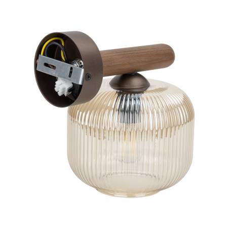 Kinkiet szklany retro Salvia TK Lighting | Brązowy, E14