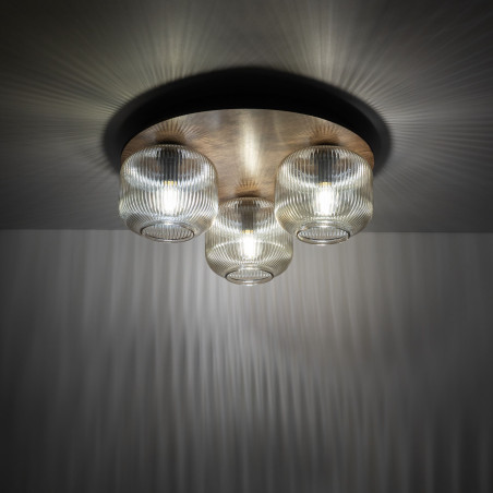 Plafon szklany 3-punktowy retro Salvia TK Lighting | 42cm