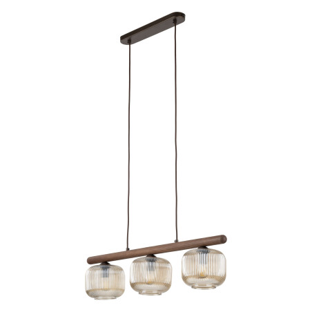 Lampa wisząca Salvia TK Lighting | Szklana, 3 punkty, Brązowa