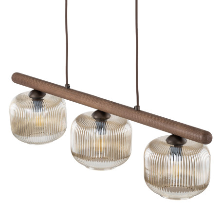 Lampa wisząca Salvia TK Lighting | Szklana, 3 punkty, Brązowa