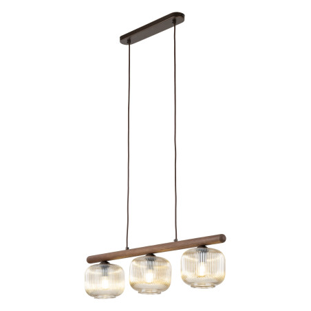 Lampa wisząca Salvia TK Lighting | Szklana, 3 punkty, Brązowa