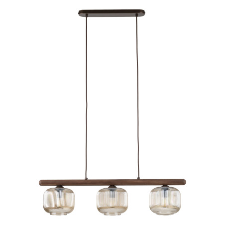 Lampa wisząca Salvia TK Lighting | Szklana, 3 punkty, Brązowa
