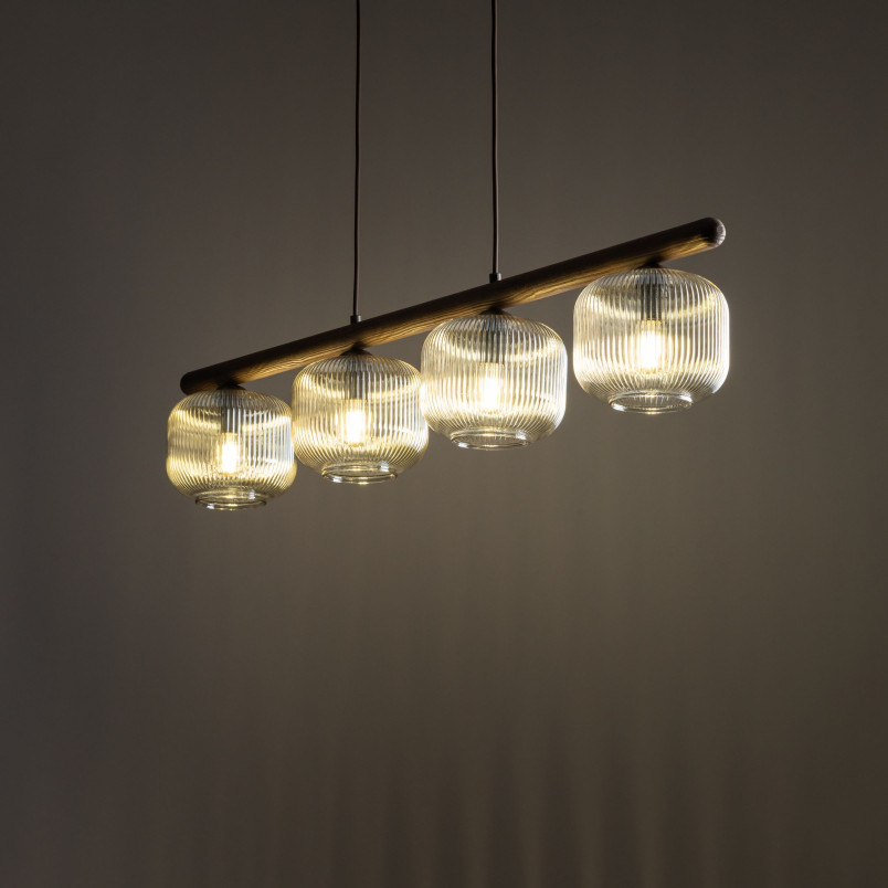 Lampa wisząca Salvia - 4 punkty, szkło ryflowane, TK Lighting