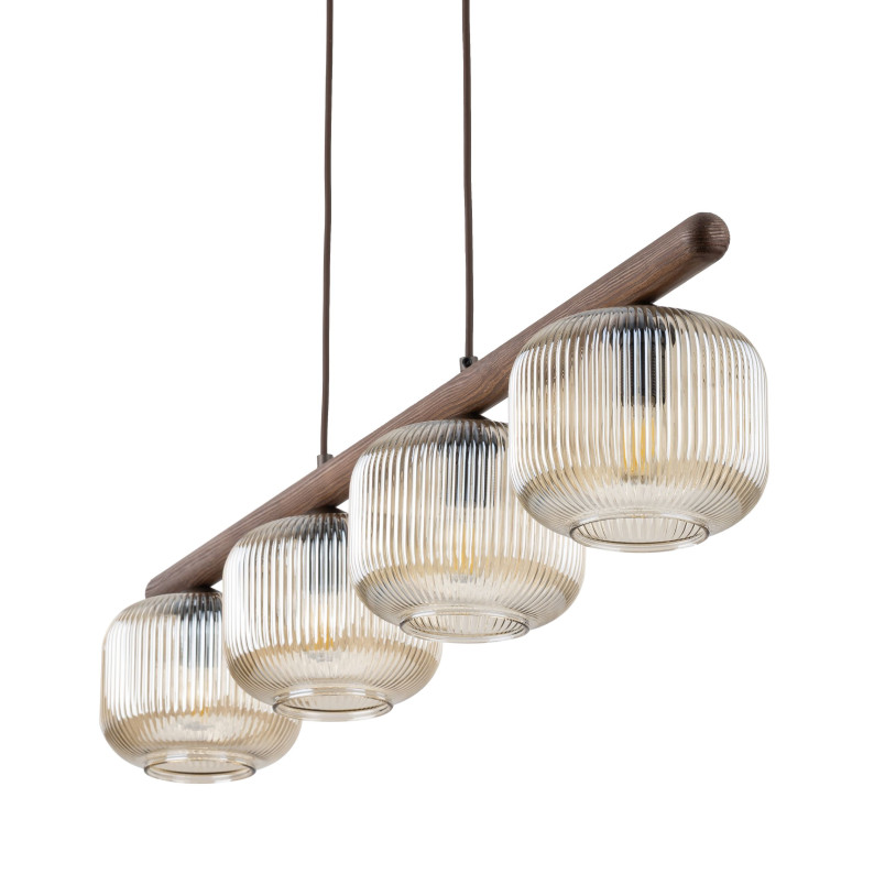 Lampa wisząca Salvia - 4 punkty, szkło ryflowane, TK Lighting