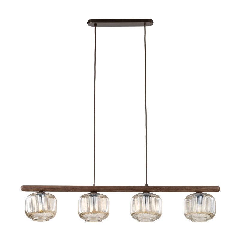 Lampa wisząca Salvia - 4 punkty, szkło ryflowane, TK Lighting