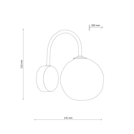Kinkiet szklany Lava Sabia TK Lighting | Modern Design