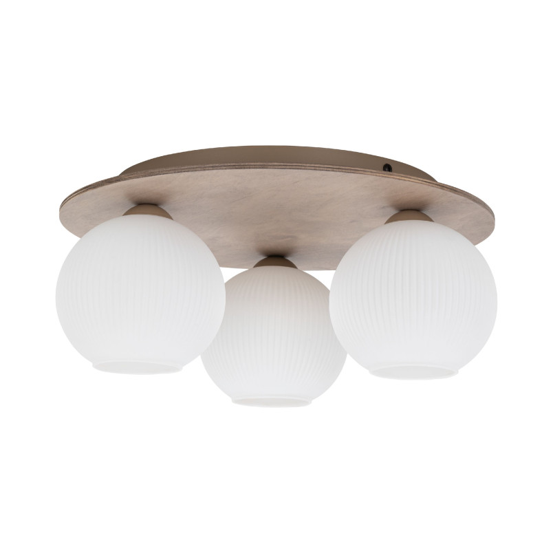 Plafon szklany 3 kule Virlo biały/beż TK Lighting - Skandynawski design