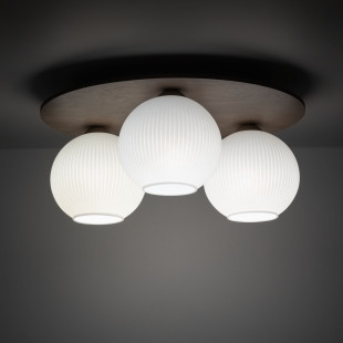 Plafon szklany 3 kule Virlo biały/beż TK Lighting - Skandynawski design
