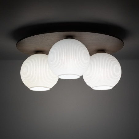Plafon szklany 3 kule Virlo biały/beż TK Lighting - Skandynawski design