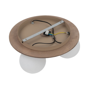 Plafon szklany 3 kule Virlo biały/beż TK Lighting - Skandynawski design
