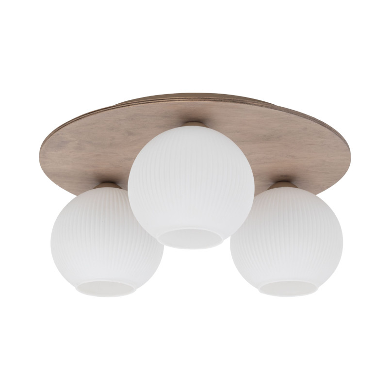 Plafon szklany 3 kule Virlo biały/beż TK Lighting - Skandynawski design