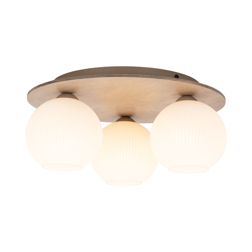 Plafon szklany 3 kule Virlo biały/beż TK Lighting - Skandynawski design