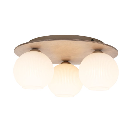 Plafon szklany 3 kule Virlo biały/beż TK Lighting - Skandynawski design