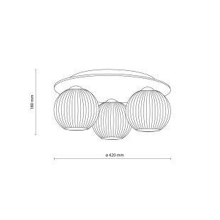 Plafon szklany 3 kule Virlo biały/beż TK Lighting - Skandynawski design