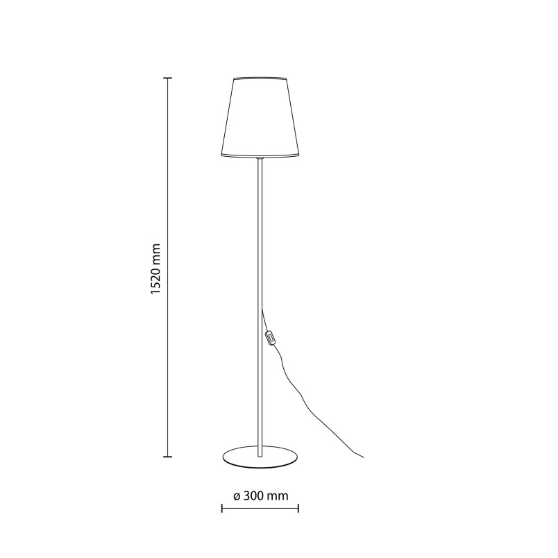Lampa podłogowa Elizabeth beżowa TK Lighting | Elegancki design