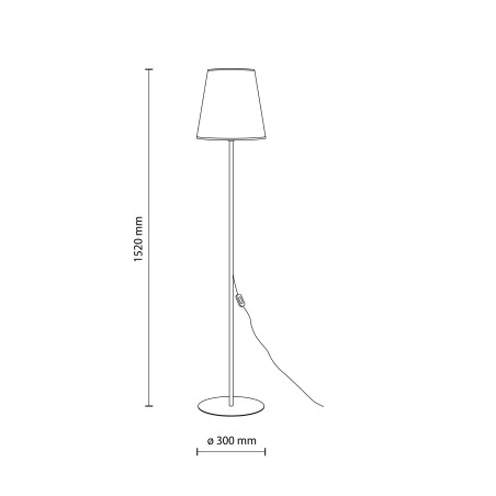 Lampa podłogowa Elizabeth beżowa TK Lighting | Elegancki design