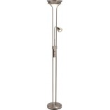 Lampa podłogowa antyczna Detroit | Markslojd - Srebrna, ze ściemniaczem