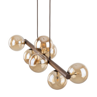 Lampa wisząca Estera Wood TK Lighting | 7 punktów, szkło, 90cm