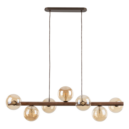 Lampa wisząca Estera Wood TK Lighting | 7 punktów, szkło, 90cm