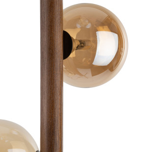 Lampa podłogowa Estera Wood TK Lighting | 3 szklane kule