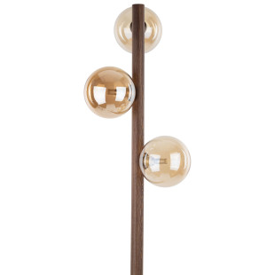 Lampa podłogowa Estera Wood TK Lighting | 3 szklane kule