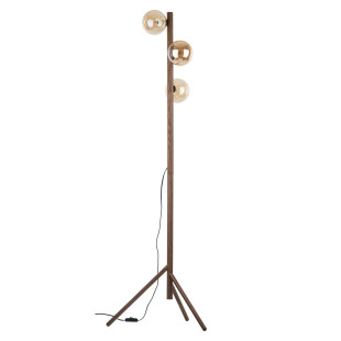 Lampa podłogowa Estera Wood TK Lighting | 3 szklane kule