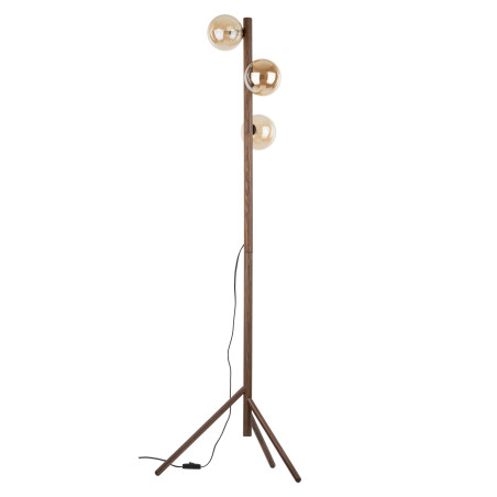 Lampa podłogowa Estera Wood TK Lighting | 3 szklane kule
