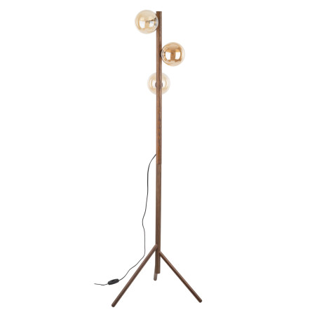 Lampa podłogowa Estera Wood TK Lighting | 3 szklane kule