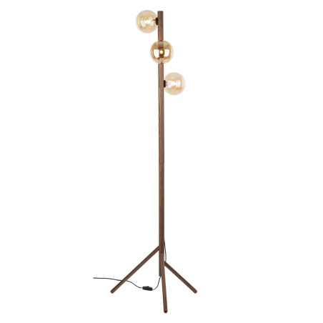 Lampa podłogowa Estera Wood TK Lighting | 3 szklane kule