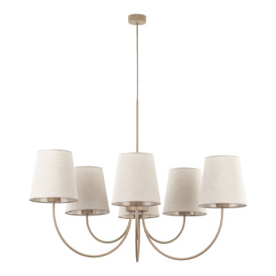 Żyrandol Candi 6 abażurów beżowy TK Lighting | Elegancki design