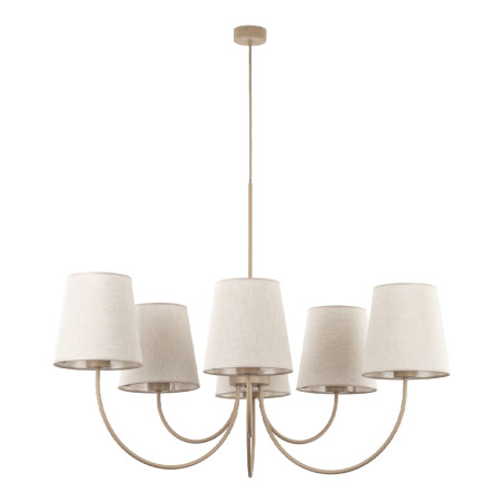 Żyrandol Candi 6 abażurów beżowy TK Lighting | Elegancki design