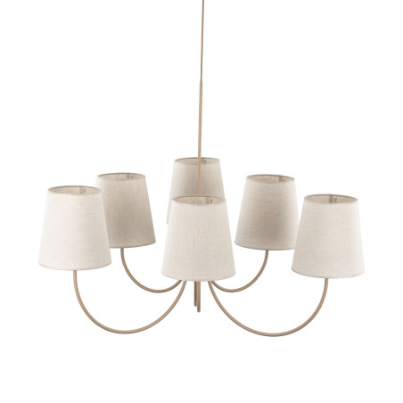 Żyrandol Candi 6 abażurów beżowy TK Lighting | Elegancki design
