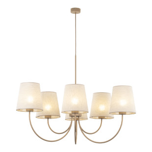 Żyrandol Candi 6 abażurów beżowy TK Lighting | Elegancki design