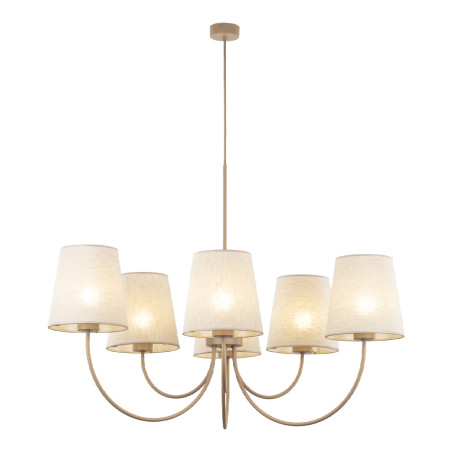 Żyrandol Candi 6 abażurów beżowy TK Lighting | Elegancki design
