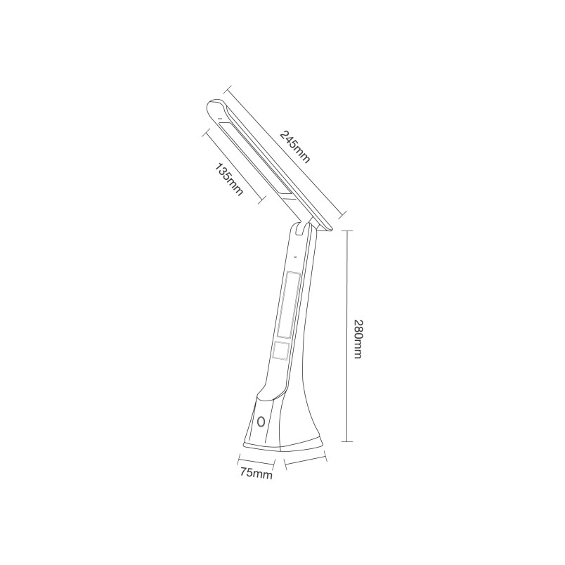 Lampa biurkowa LED Cruz - Regulacja + Zegar | TK Lighting
