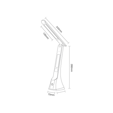 Lampa biurkowa LED Cruz - Regulacja + Zegar | TK Lighting