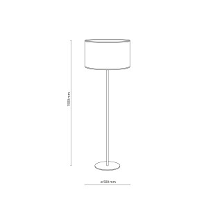 Lampa podłogowa Vellum szara TK Lighting | 150cm